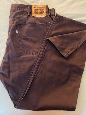 MENS Levi's 505 Dark Brown /greyish Chinos Straight leg